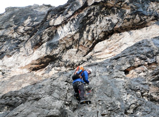 Kasi beim Abstieg über den Tissi Klettersteig